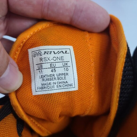 Rival RSX-ONE Mens Boxing Shoes Boots Black Orange Lace Up Size 11 - Picture 8 of 8